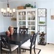 Elegant Designs Metal Etagere Floor Lamp w/ Wine Rack in Black with Cream Shade