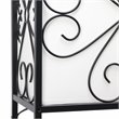 Elegant Designs Metal Etagere Floor Lamp w/ Wine Rack in Black with Cream Shade