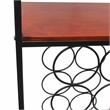 Elegant Designs Metal Etagere Floor Lamp w/ Wine Rack in Black with Cream Shade