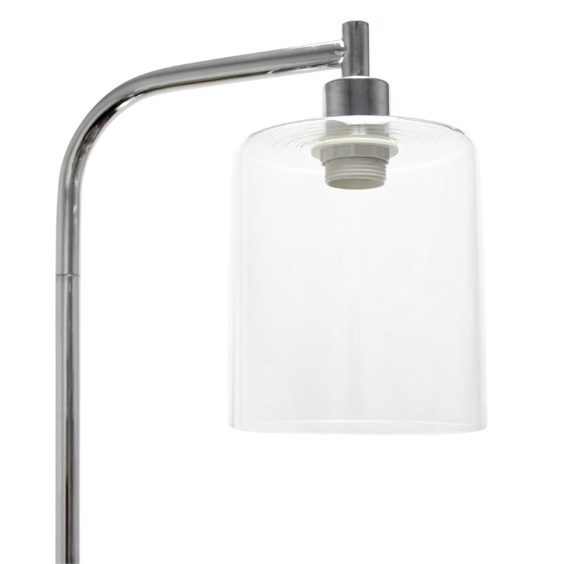 Simple Designs Iron Antique Lantern Floor Lamp in Chrome with