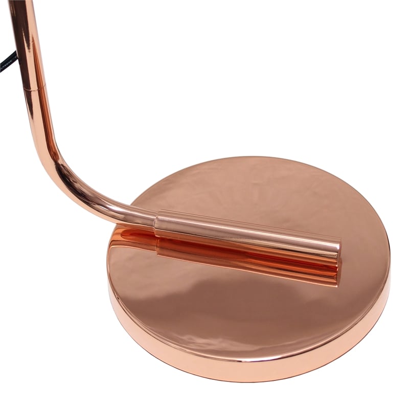 Simple Designs Iron Antique Lantern Floor Lamp in Rose Gold with