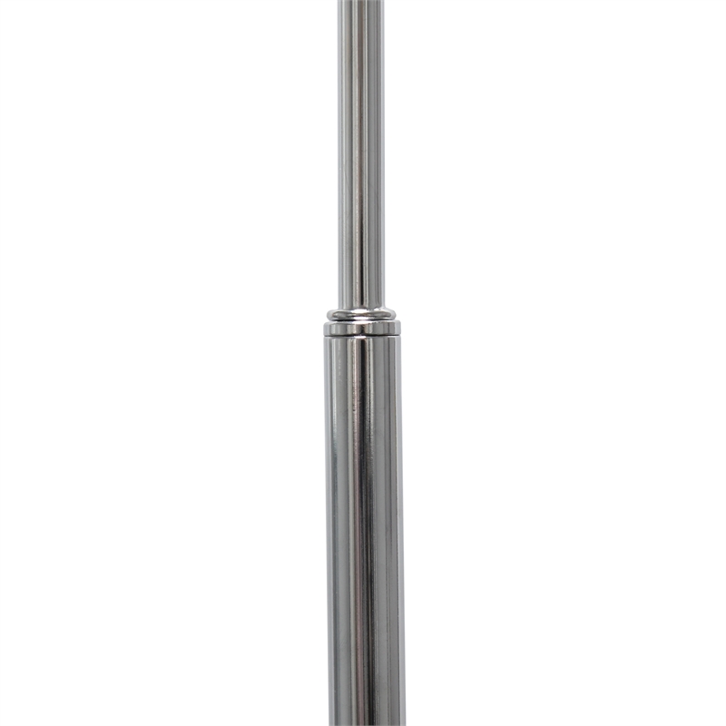 Simple Designs Metal Arched Floor Lamp in Gray with Gray Shade