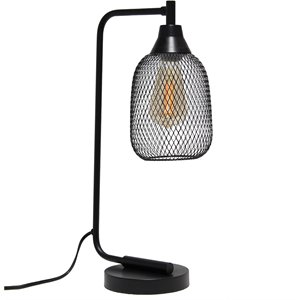 lalia home metal mesh desk lamp in black