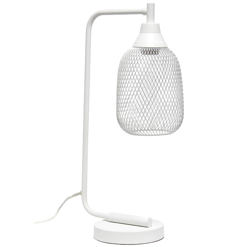 Lalia Home Metal Mesh Desk Lamp in White