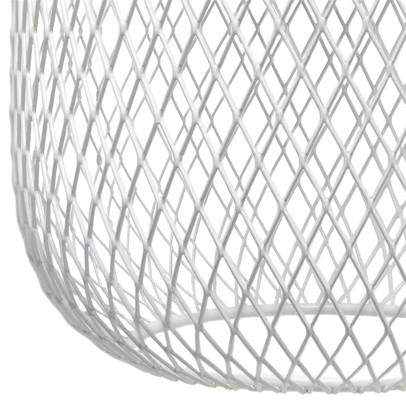 Lalia Home Metal Mesh Desk Lamp in White
