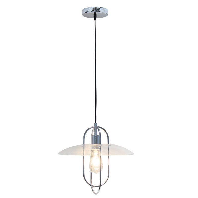 Lalia Home Iron 1 Light Elongated Pendant in Chrome