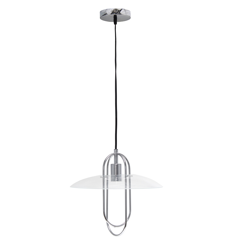 Lalia Home Iron 1 Light Elongated Pendant in Chrome
