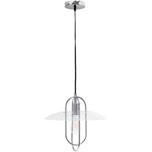 Lalia Home Iron 1 Light Elongated Pendant in Chrome