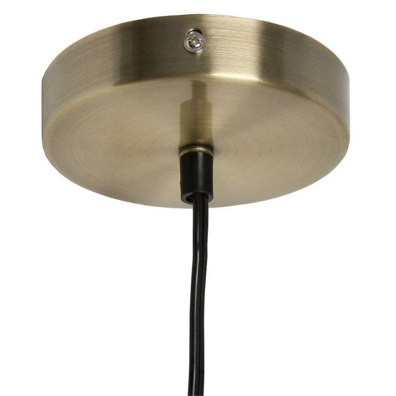 Lalia Home Iron 1 Light Elongated Pendant in Antique Brass