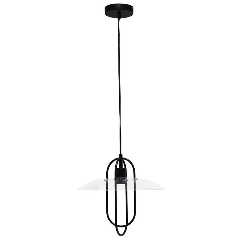 Lalia Home Iron 1 Light Elongated Pendant in Black