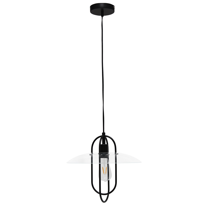 Lalia Home Iron 1 Light Elongated Pendant in Black