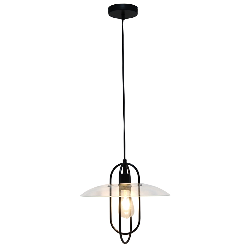 Lalia Home Iron 1 Light Elongated Pendant in Black