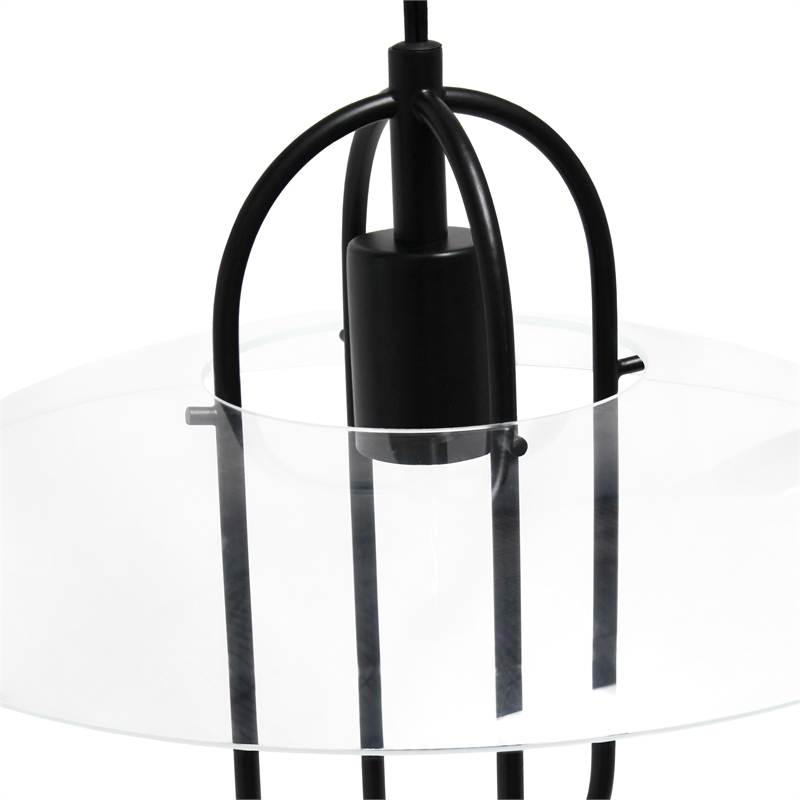 Lalia Home Iron 1 Light Elongated Pendant in Black