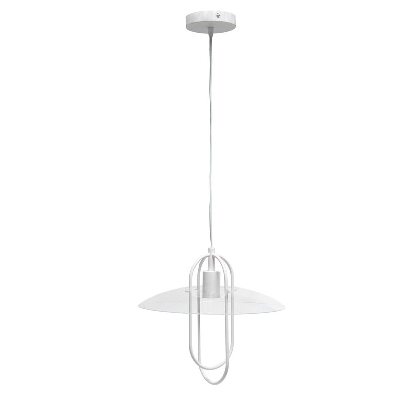 Lalia Home Iron 1 Light Elongated Pendant in White