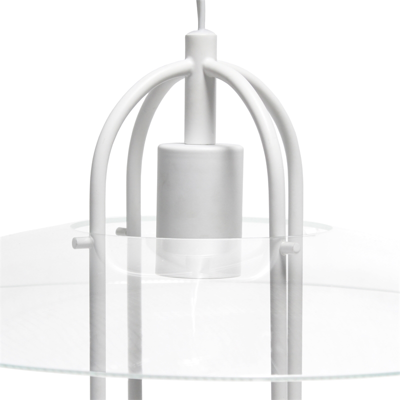 Lalia Home Iron 1 Light Elongated Pendant in White