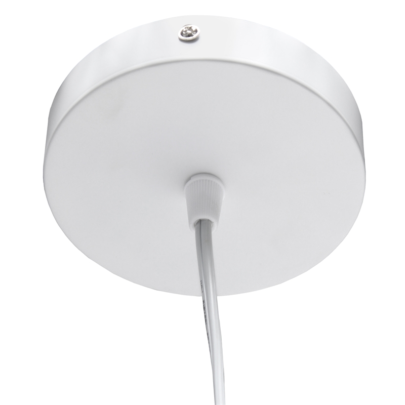 Lalia Home Iron 1 Light Elongated Pendant in White