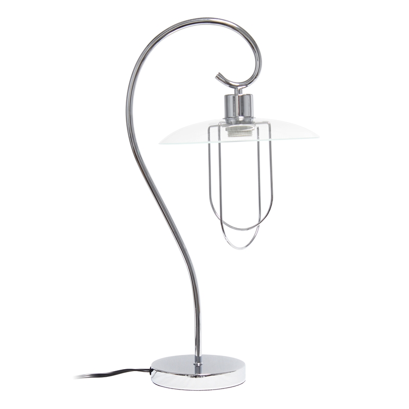 Lalia Home Iron Modern Scroll Table Lamp in Chrome