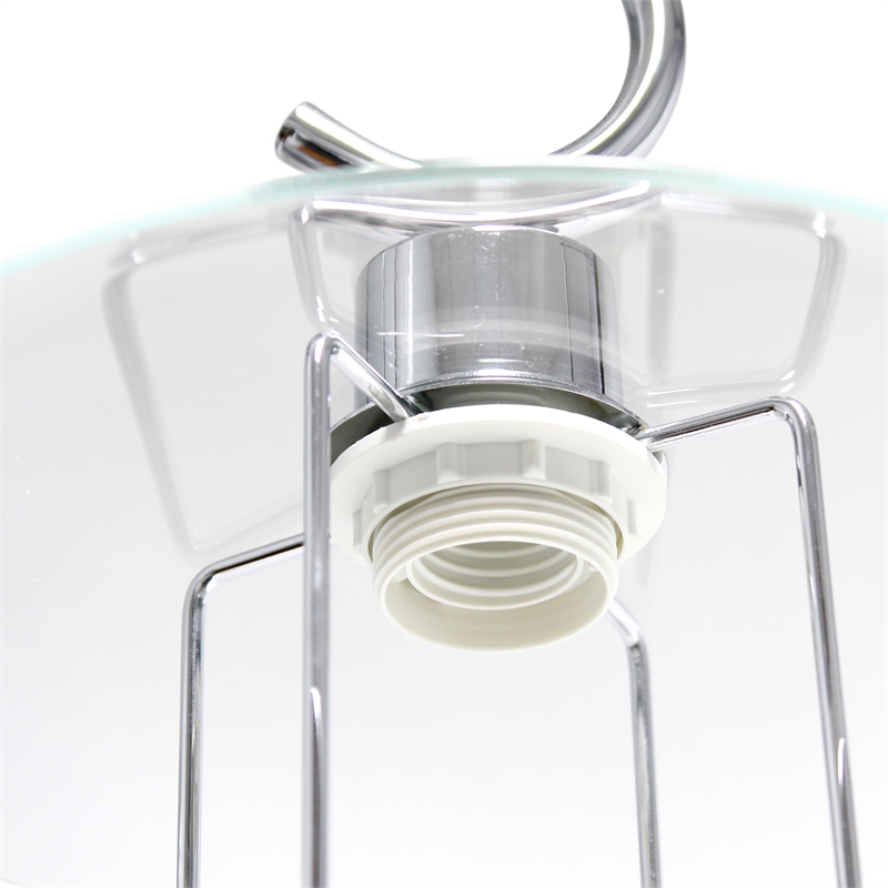 Lalia Home Iron Modern Scroll Table Lamp in Chrome