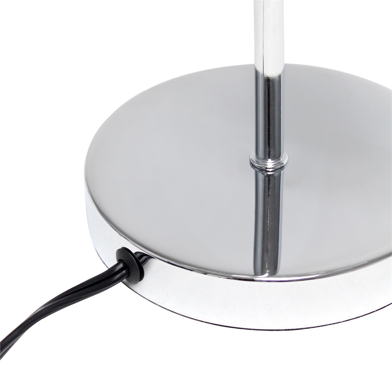 Lalia Home Iron Modern Scroll Table Lamp in Chrome