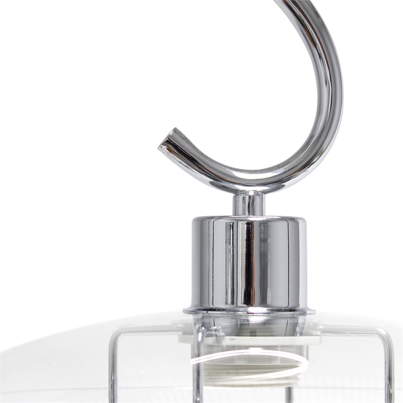 Lalia Home Iron Modern Scroll Table Lamp in Chrome