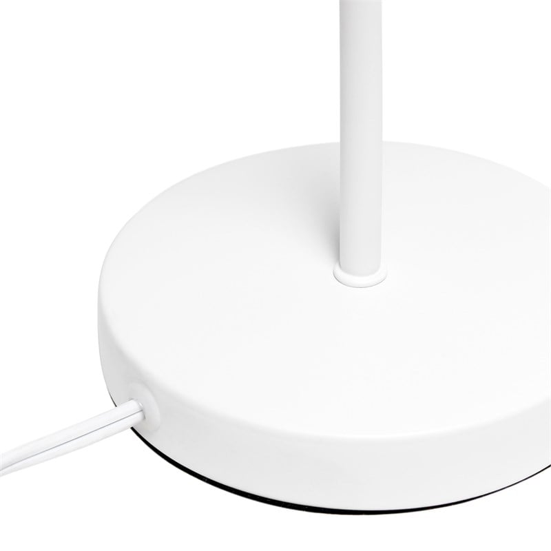 Lalia Home Iron Modern Scroll Table Lamp in White