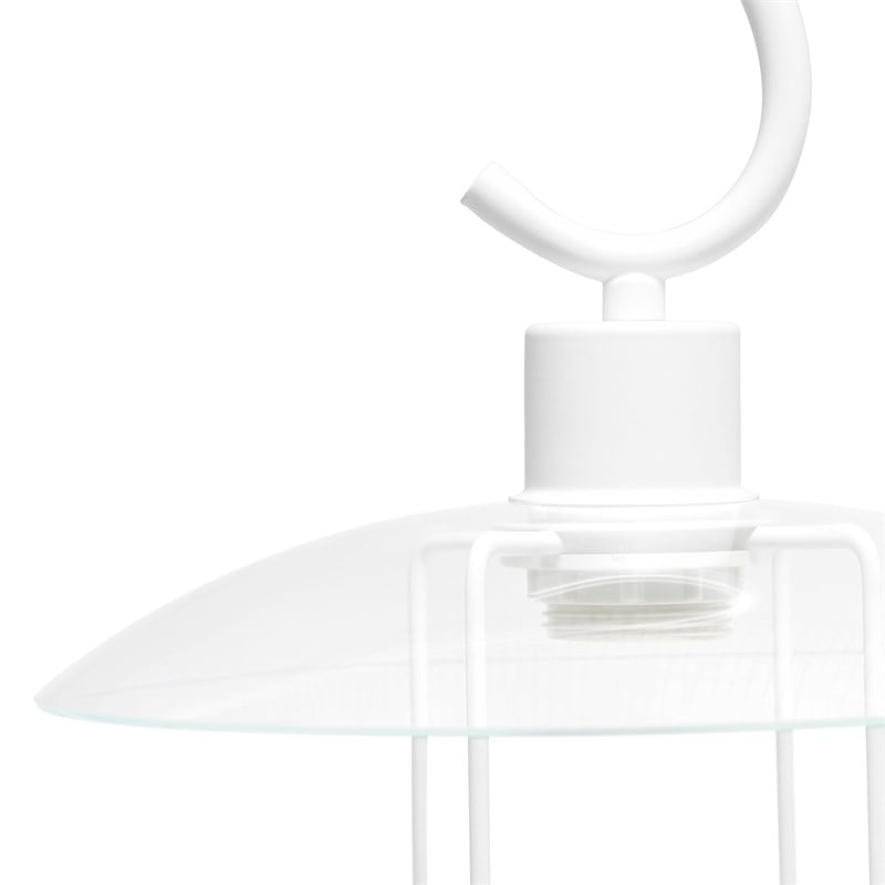 Lalia Home Iron Modern Scroll Table Lamp in White