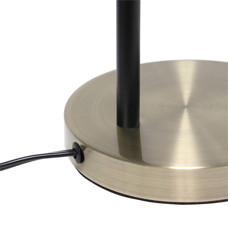 Lalia Home Iron Metal Mid Century Table Lamp in Antique Brass