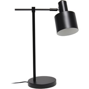 Lalia Home Iron Mid Century Table Lamp in Black