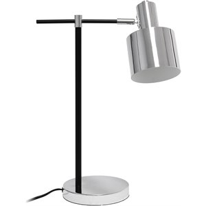 Lalia Home Iron Mid Century Table Lamp in Chrome