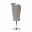 Simple Designs Metal Mini Table Lamp in Chrome with Gray Shade