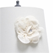 Elegant Designs Ceramic Stacked Ball Lamp in Aged Bronze with White Flower Shade