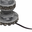 Elegant Designs Ceramic Stacked Ball Lamp in Aged Bronze with White Flower Shade