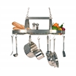 Elegant Designs Metal 2 Down-Light Kitchen Pot Rack in Brushed Nickel