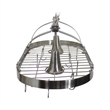 Elegant Designs Metal 2 Down-Light Kitchen Pot Rack in Brushed Nickel