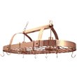 Elegant Designs Metal 2 Down Light Kitchen Pot Rack in Copper