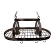 Elegant Designs Metal 2 Down Light Kitchen Pot Rack in Oil Rubbed Bronze