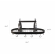 Elegant Designs Metal 2 Down Light Kitchen Pot Rack in Oil Rubbed Bronze