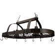 Elegant Designs Metal 2 Down Light Kitchen Pot Rack in Oil Rubbed Bronze