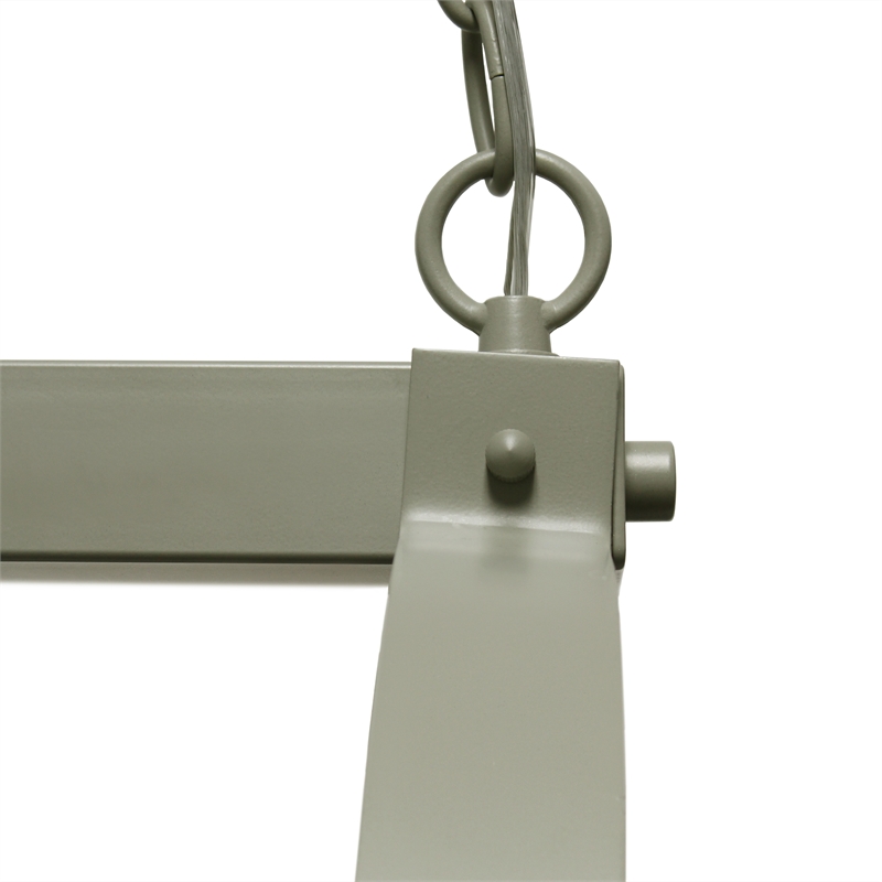 Elegant Designs Metal 2 Down Light Kitchen Pot Rack in Slate Gray