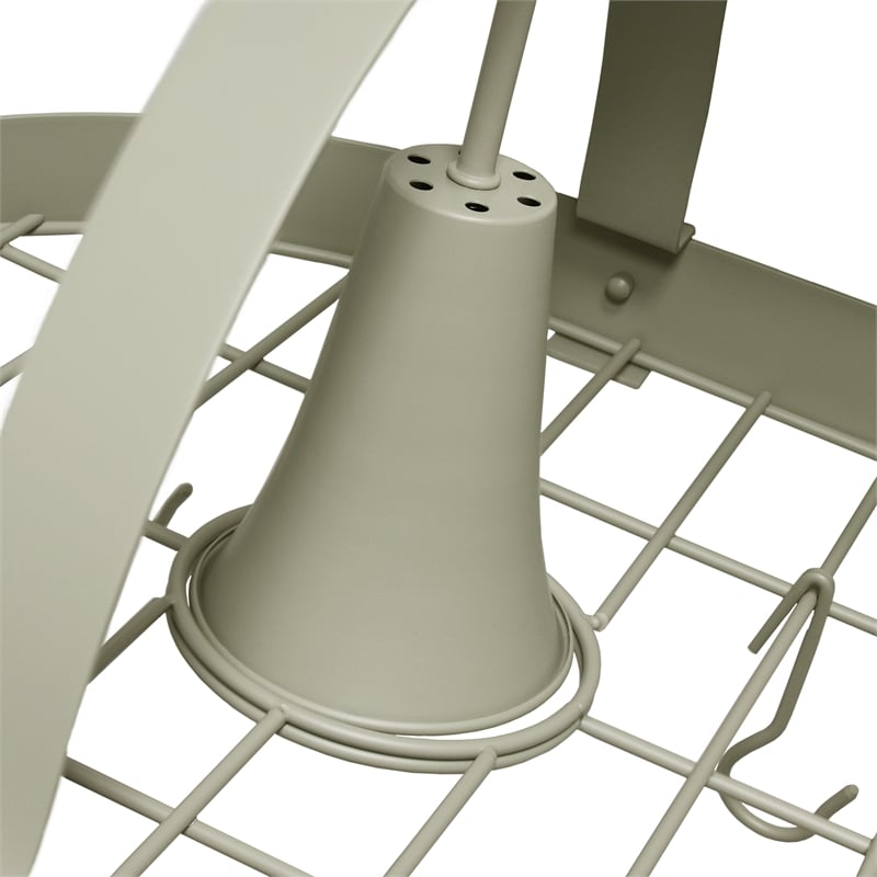 Elegant Designs Metal 2 Down Light Kitchen Pot Rack in Slate Gray