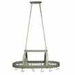 Elegant Designs Metal 2 Down Light Kitchen Pot Rack in Slate Gray