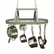 Elegant Designs Metal 2 Down Light Kitchen Pot Rack in Slate Gray