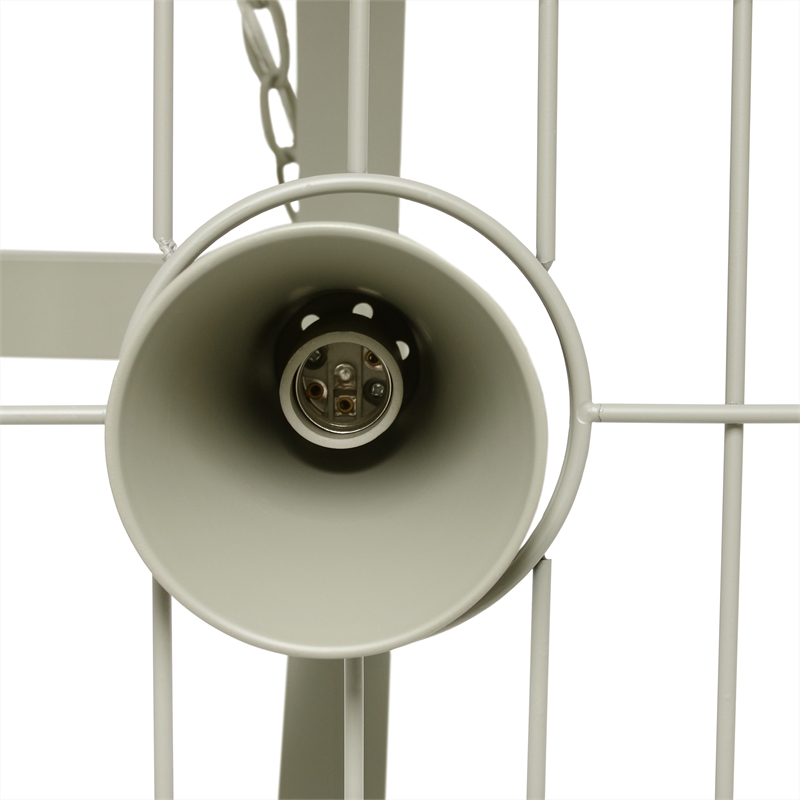 Elegant Designs Metal 2 Down Light Kitchen Pot Rack in Slate Gray