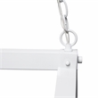 Elegant Designs Metal 2 Down Light Kitchen Pot Rack in White
