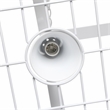 Elegant Designs Metal 2 Down Light Kitchen Pot Rack in White