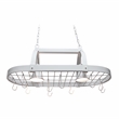 Elegant Designs Metal 2 Down Light Kitchen Pot Rack in White