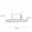 Elegant Designs Metal 2 Down Light Kitchen Pot Rack in White