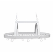 Elegant Designs Metal 2 Down Light Kitchen Pot Rack in White