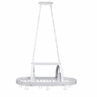 Elegant Designs Metal 2 Down Light Kitchen Pot Rack in White