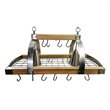 Elegant Designs Metal 2 Down-Light Kitchen Pot Rack in Brushed Nickel